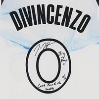 Donte DiVincenzo Minnesota Timberwolves Autographed White Nike 2024-25 City Edition Swingman Jersey with "Big Ragu" & "Can't Knock the Hustle" Inscriptions - Limited Edition #10/10