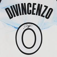 Maillot Swingman Nike City Edition 2024-25 blanc dédicacé par Donte DiVincenzo des Minnesota Timberwolves