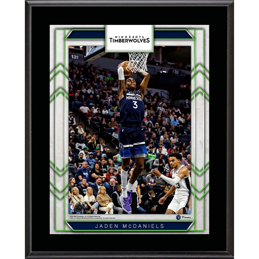 Jaden McDaniels Minnesota Timberwolves 10.5" x 13" Sublimated Player Plaque