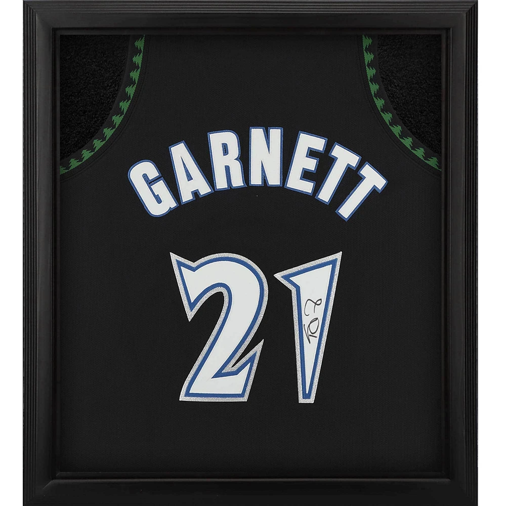 Kevin Garnett Minnesota Timberwolves Autographed Framed Mitchell & Ness - Authentic Jersey Shadowbox