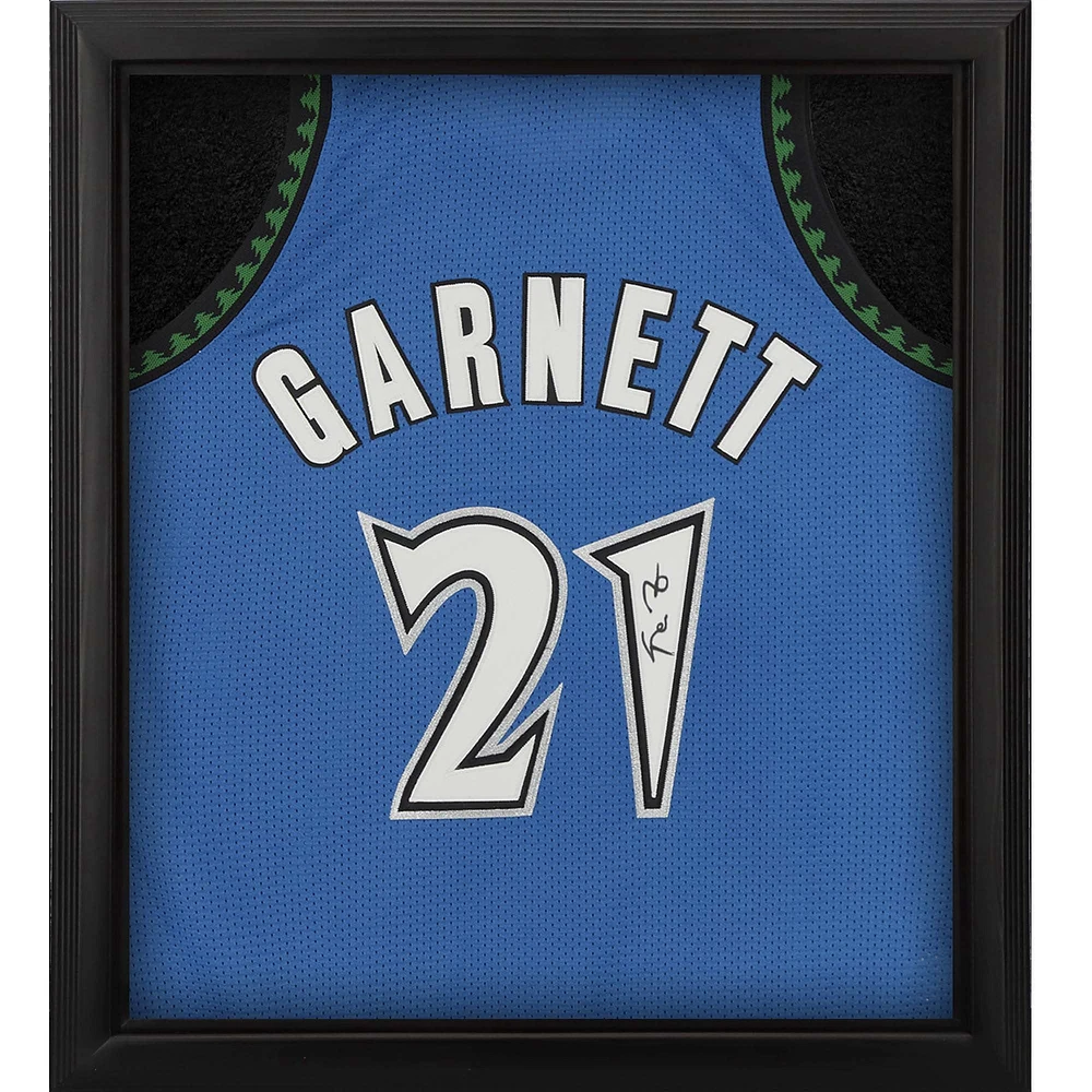 Kevin Garnett Blue Minnesota Timberwolves Autographed Framed Mitchell & Ness 2003-04 Authentic Jersey Shadowbox