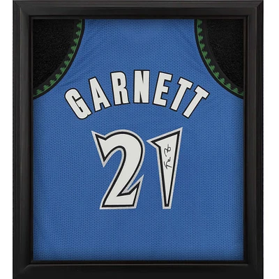 Kevin Garnett Blue Minnesota Timberwolves Autographed Framed Mitchell & Ness 2003-04 Authentic Jersey Shadowbox