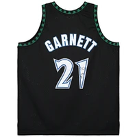Kevin Garnett Minnesota Timberwolves Autographed Black 1996-97 Mitchell and Ness Swingman Jersey