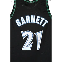 Kevin Garnett Minnesota Timberwolves Autographed Black 1996-97 Mitchell and Ness Swingman Jersey