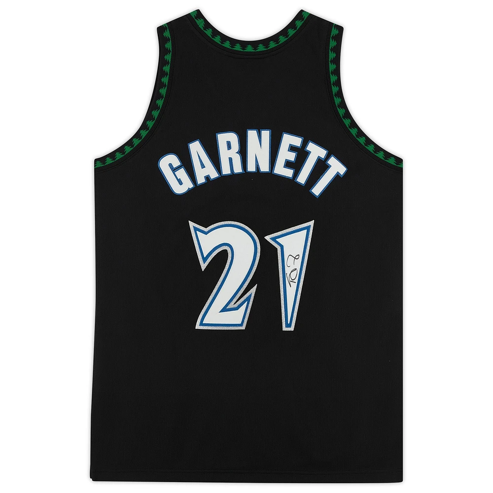 Kevin Garnett Minnesota Timberwolves Autographed Black Mitchell and Ness Authentic Jersey