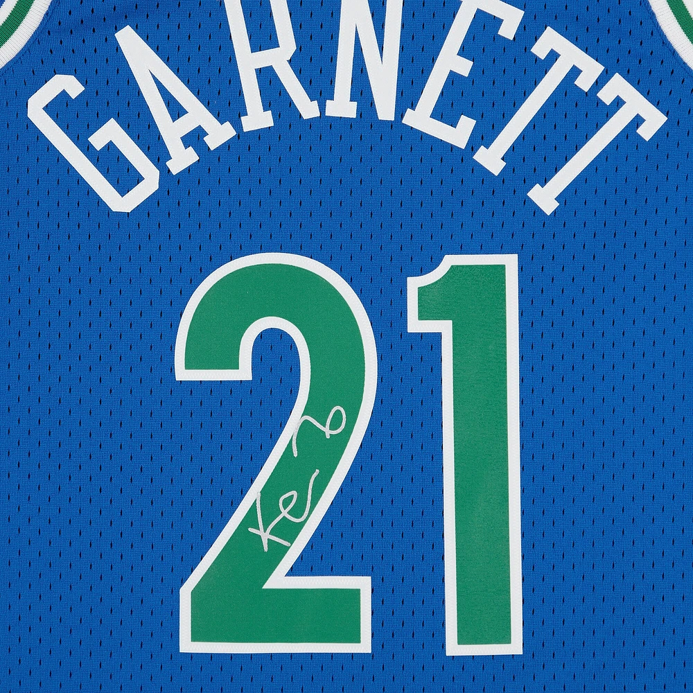 Kevin Garnett Minnesota Timberwolves Autographed Mitchell & Ness Blue 1995-96 Swingman Jersey