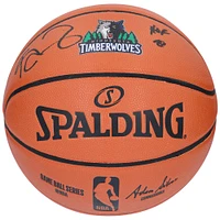 Kevin Garnett Minnesota Timberwolves Autographed Spalding 1996-08 Team Logo Basketball with "HOF 20" Inscription