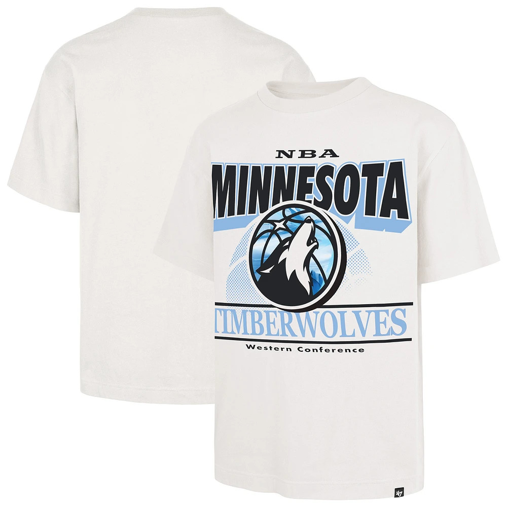 T-shirt blanc pour homme '47 Minnesota Timberwolves City Edition Shifty Foundation