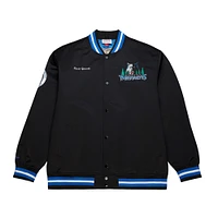 Men's Mitchell & Ness Kevin Garnett Black Minnesota Timberwolves NBA Legends Full-Snap Satin Jacket