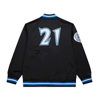 Men's Mitchell & Ness Kevin Garnett Black Minnesota Timberwolves NBA Legends Full-Snap Satin Jacket
