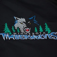 Men's Mitchell & Ness Kevin Garnett Black Minnesota Timberwolves NBA Legends Full-Snap Satin Jacket