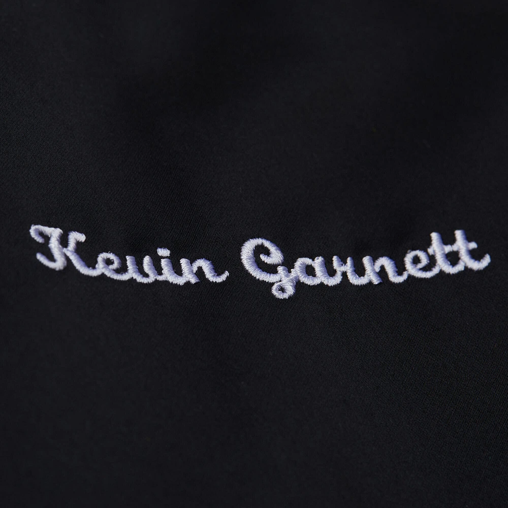 Men's Mitchell & Ness Kevin Garnett Black Minnesota Timberwolves NBA Legends Full-Snap Satin Jacket