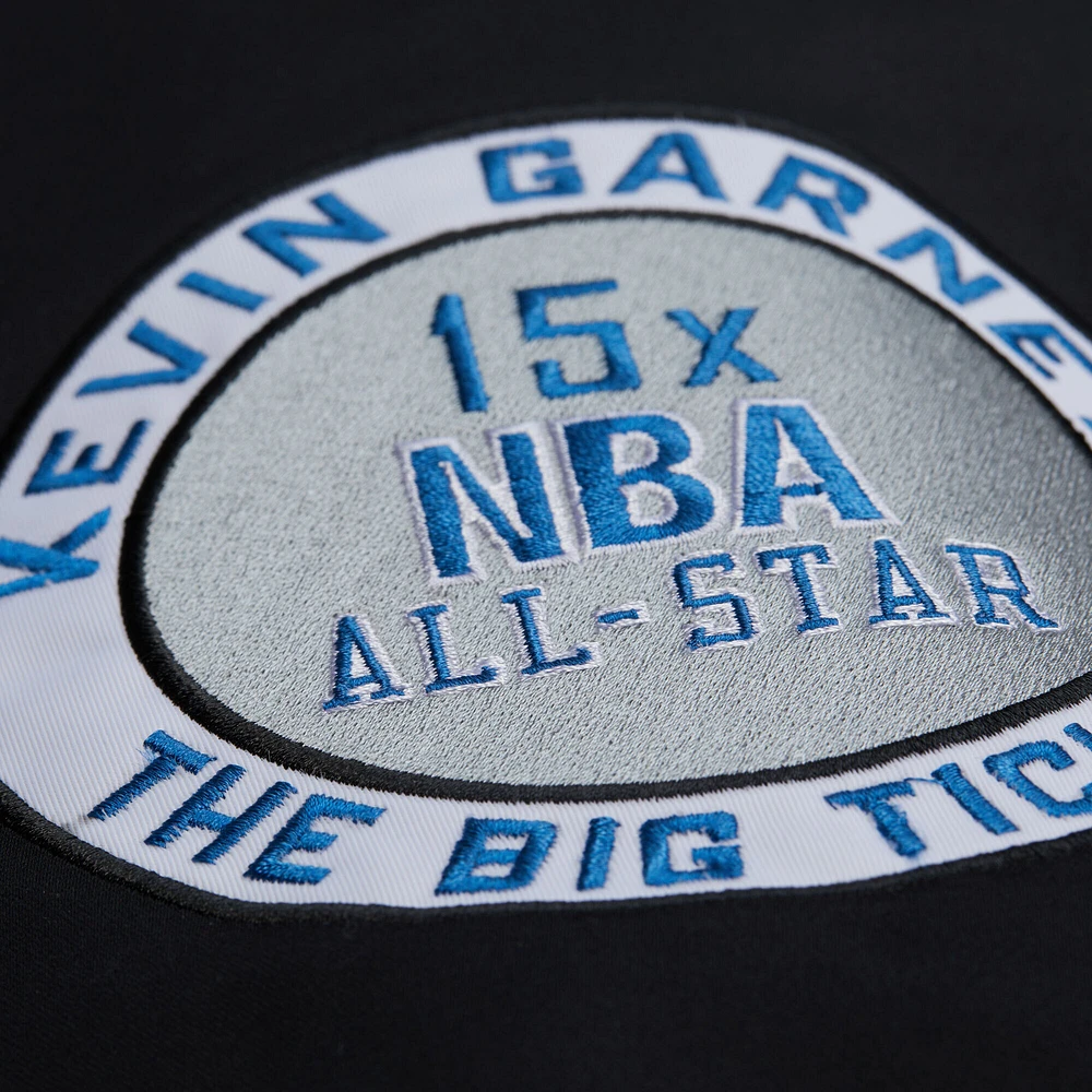Men's Mitchell & Ness Kevin Garnett Black Minnesota Timberwolves NBA Legends Full-Snap Satin Jacket