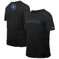 Men's New Era  Black Minnesota Timberwolves Premium Wordmark T-Shirt