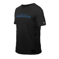 Men's New Era  Black Minnesota Timberwolves Premium Wordmark T-Shirt