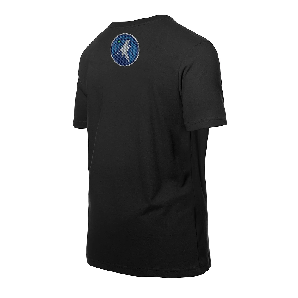 Men's New Era  Black Minnesota Timberwolves Premium Wordmark T-Shirt