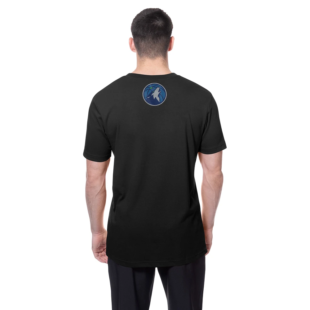 Men's New Era  Black Minnesota Timberwolves Premium Wordmark T-Shirt