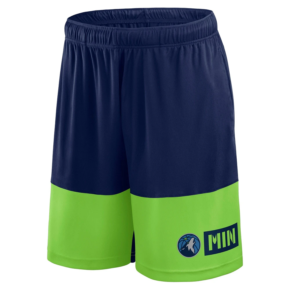 Short de sport bleu marine pour homme des Timberwolves du Minnesota, le meilleur meilleurs