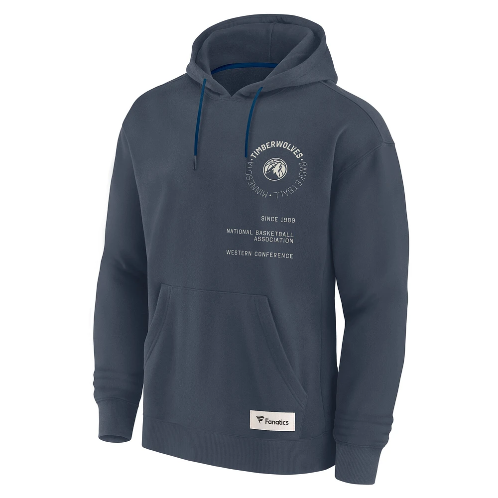 Men's Fanatics Blue Minnesota Timberwolves Future Ground Info Elements Premium Pullover Hoodie