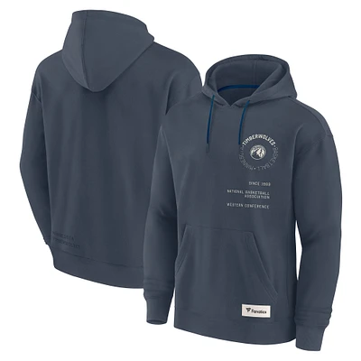 Men's Fanatics Blue Minnesota Timberwolves Future Ground Info Elements Premium Pullover Hoodie