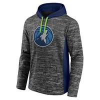 Fanatics Charcoal Minnesota Timberwolves Instant Replay Colorblock pour hommes - Sweat à capuche