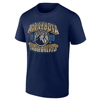 T-shirt Fanatics bleu marine pour homme Minnesota Timberwolves Quick Strides
