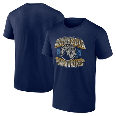 T-shirt Fanatics bleu marine pour homme Minnesota Timberwolves Quick Strides