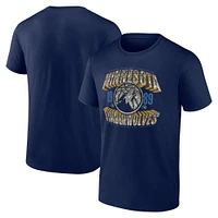 T-shirt Fanatics bleu marine pour homme Minnesota Timberwolves Quick Strides