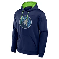 Sweat à capuche bleu marine pour homme Fanatics Minnesota Timberwolves Reserve Defender