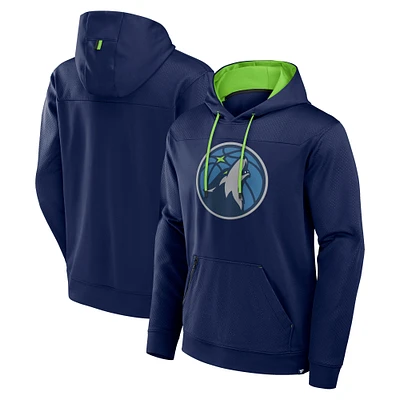 Sweat à capuche bleu marine pour homme Fanatics Minnesota Timberwolves Reserve Defender