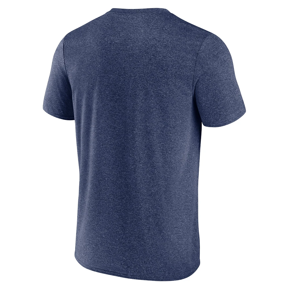 Men's Heather Navy Minnesota Timberwolves Block Practice Performance T-Shirt