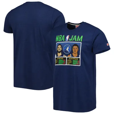 Karl-Anthony Towns & Anthony Edwards Minnesota Timberwolves Homage NBA Jam Tri-Blend T-Shirt - Navy