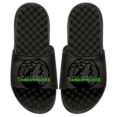 Minnesota Timberwolves ISlide Tonal Pop Slide Sandals - Black