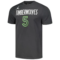 Men's Jordan Brand Anthony Edwards Charcoal Minnesota Timberwolves 2022/23 Statement Edition Name & Number T-Shirt