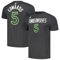 Men's Jordan Brand Anthony Edwards Charcoal Minnesota Timberwolves 2022/23 Statement Edition Name & Number T-Shirt