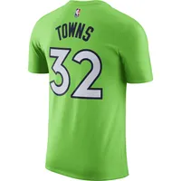 Homme Jordan Brand Karl-Anthony Towns Vert Minnesota Timberwolves Essential Statement Nom & Numéro - T-shirt