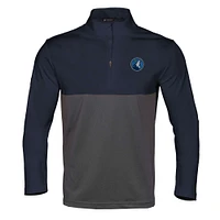 Men's Levelwear Navy/Black Minnesota Timberwolves Pursue Quarter-Zip Top