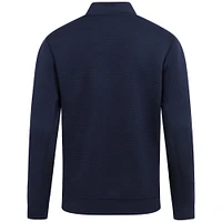 Pull à fermeture éclair quart de tour Accolade Cushion bleu marine pour homme des Timberwolves du Minnesota Levelwear