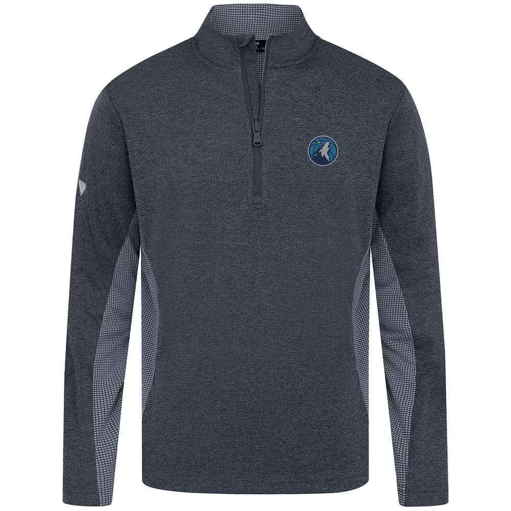 Men's Levelwear Navy Minnesota Timberwolves Waffle Insignia 2.0 Quarter-Zip Top