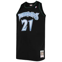 Men's Mitchell & Ness Kevin Garnett Black Minnesota Timberwolves 1997/98 Big Tall Hardwood Classics Swingman Jersey