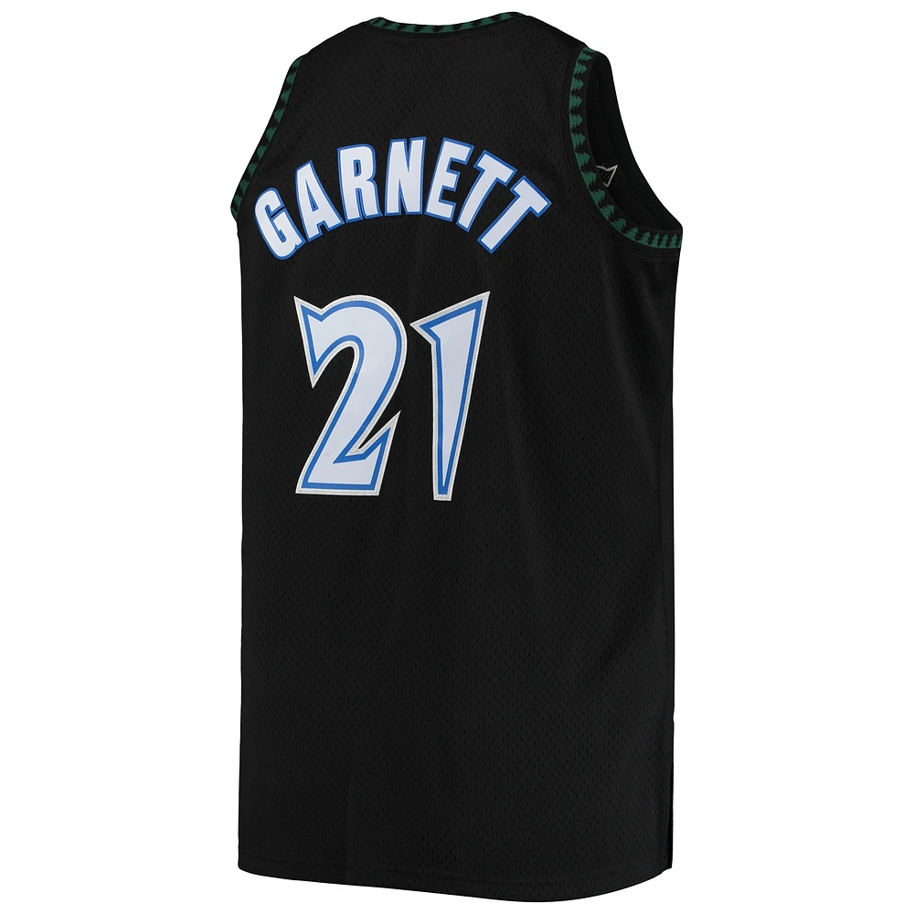 Men's Mitchell & Ness Kevin Garnett Black Minnesota Timberwolves 1997/98 Big Tall Hardwood Classics Swingman Jersey