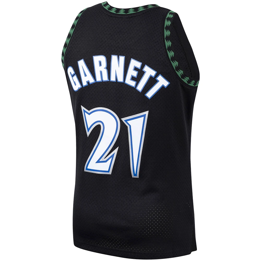 Men's Mitchell & Ness Kevin Garnett Black Minnesota Timberwolves Hardwood Classics Swingman Jersey