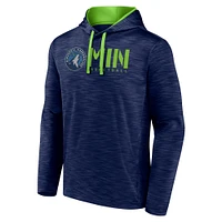 Sweat à capuche bleu marine pour homme, motif Minnesota Timberwolves Head Start