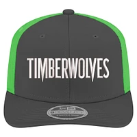 Men's New Era  Anthracite Minnesota Timberwolves Statement Edition Jersey Hook 9SEVENTY Stretch-Snap Hat