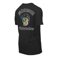 T-shirt noir New Era pour homme avec motif Sugar Skulls des Timberwolves du Minnesota