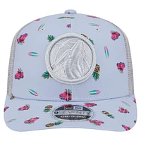 Men's New Era Light Blue/Gray Minnesota Timberwolves Adventure Aloha Pattern 9SEVENTY Stretch-Snap Hat