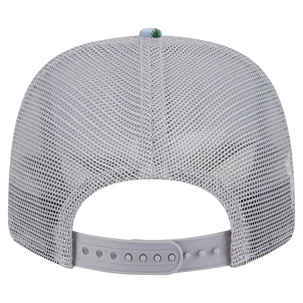 Men's New Era Light Blue/Gray Minnesota Timberwolves Adventure Aloha Pattern 9SEVENTY Stretch-Snap Hat