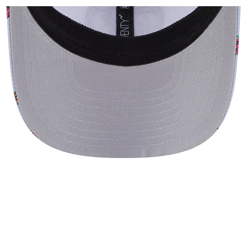 Men's New Era Light Blue/Gray Minnesota Timberwolves Adventure Aloha Pattern 9SEVENTY Stretch-Snap Hat