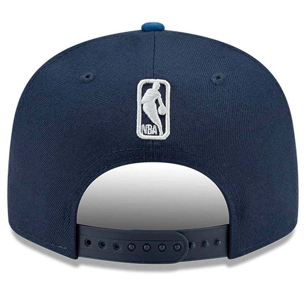 Men's New Era Navy/Blue Minnesota Timberwolves 2-Tone 9FIFTY Adjustable Snapback Hat