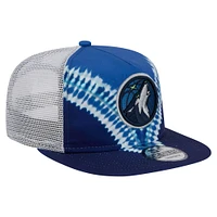 Men's New Era Navy/Blue Minnesota Timberwolves Throwback Dye Golfer Snapback Hat